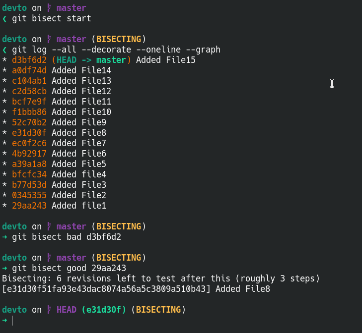 Git bisect